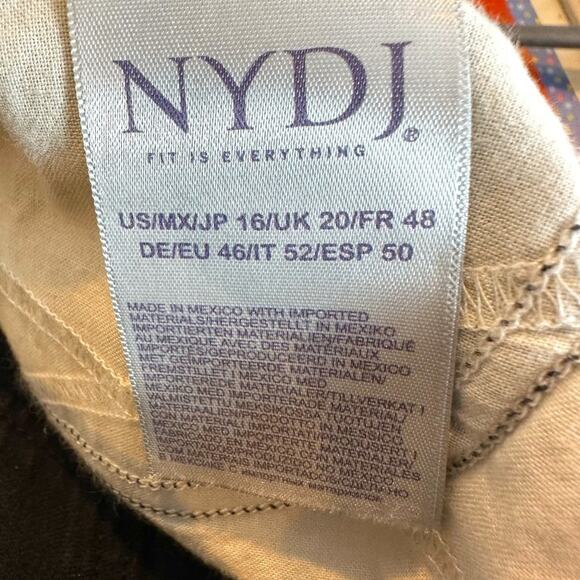 NYDJ Marilyn Lift Tuck Technology Straight Jeans Black 16 - Picture 11 of 13